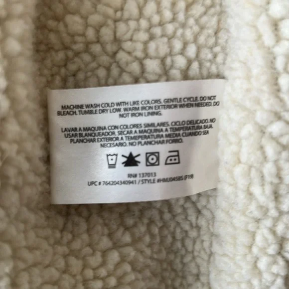 Woolrich Sherpa lined Canvas Trucker Jacket XL - Picture 12 of 13